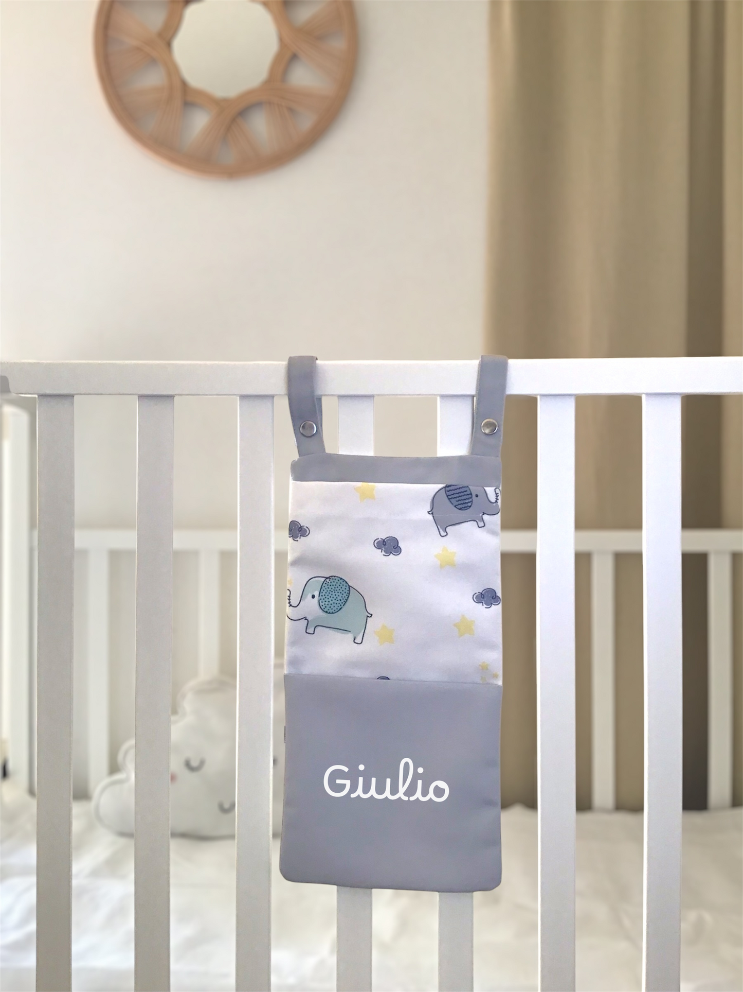 Porta Accessori per Lettino|Culla - Personalizzato con Nome
