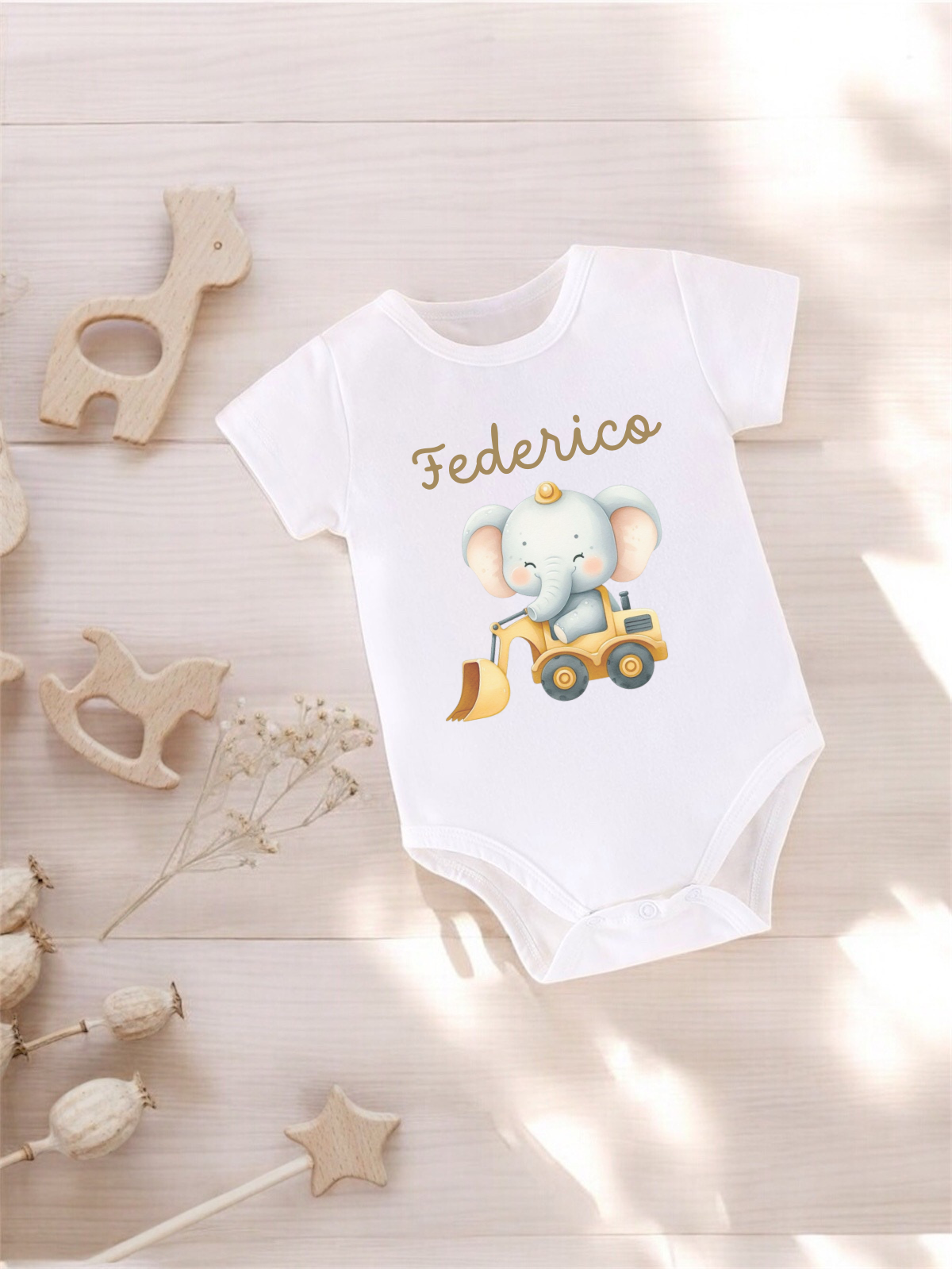 Body Personalizzato con Nome - Tema animaletti