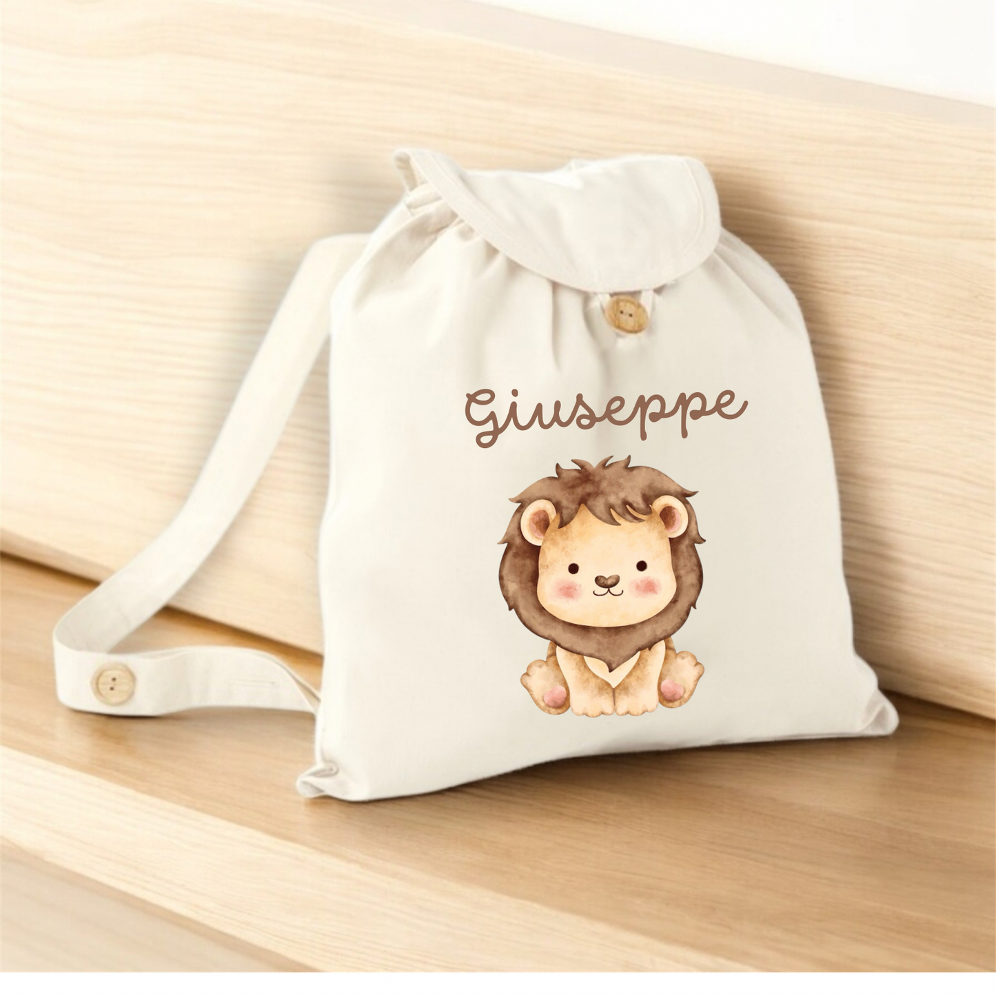 Zaino sacca in Cotone Naturale - Personalizzato