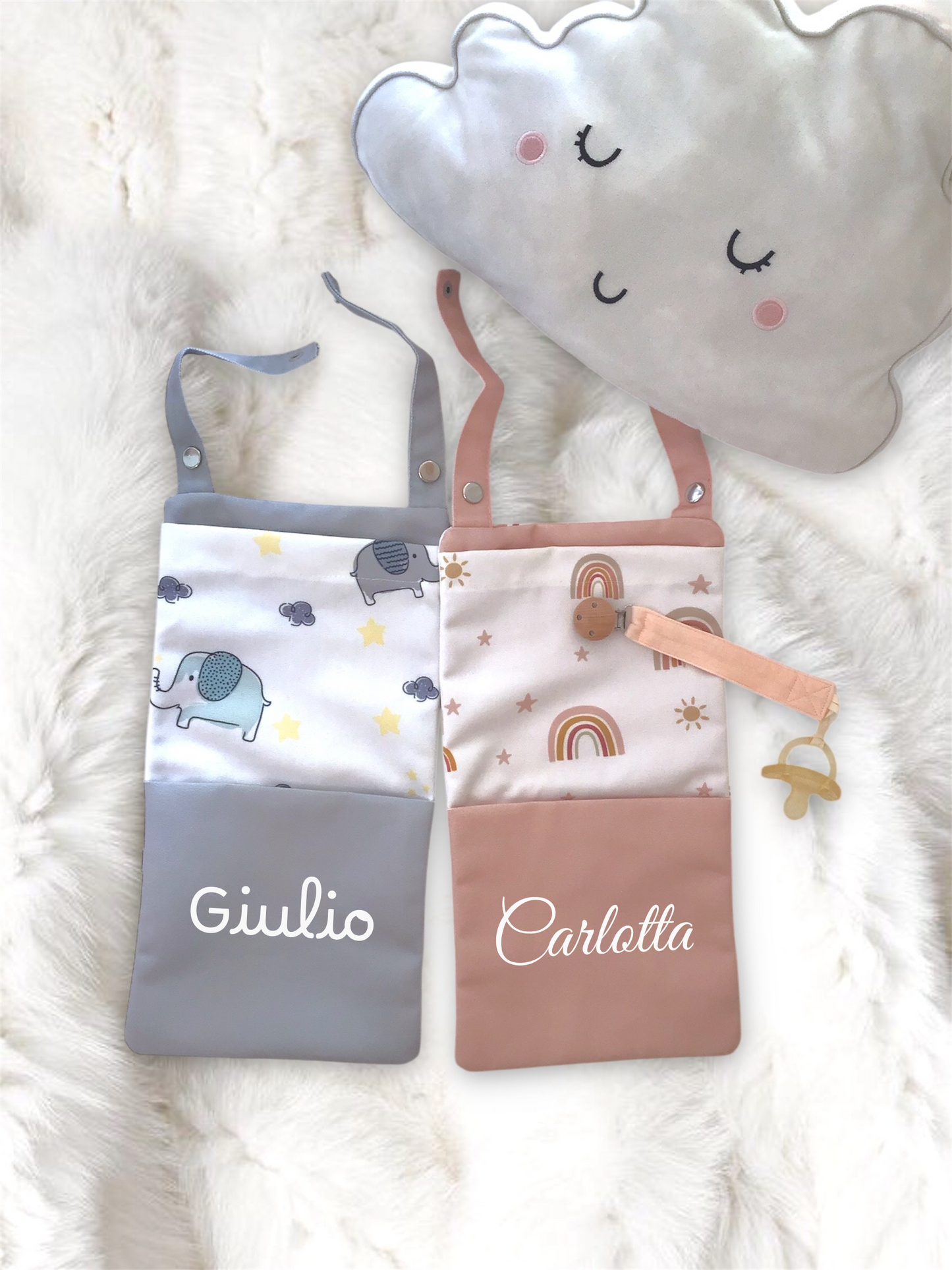 Porta Accessori per Lettino|Culla - Personalizzato con Nome