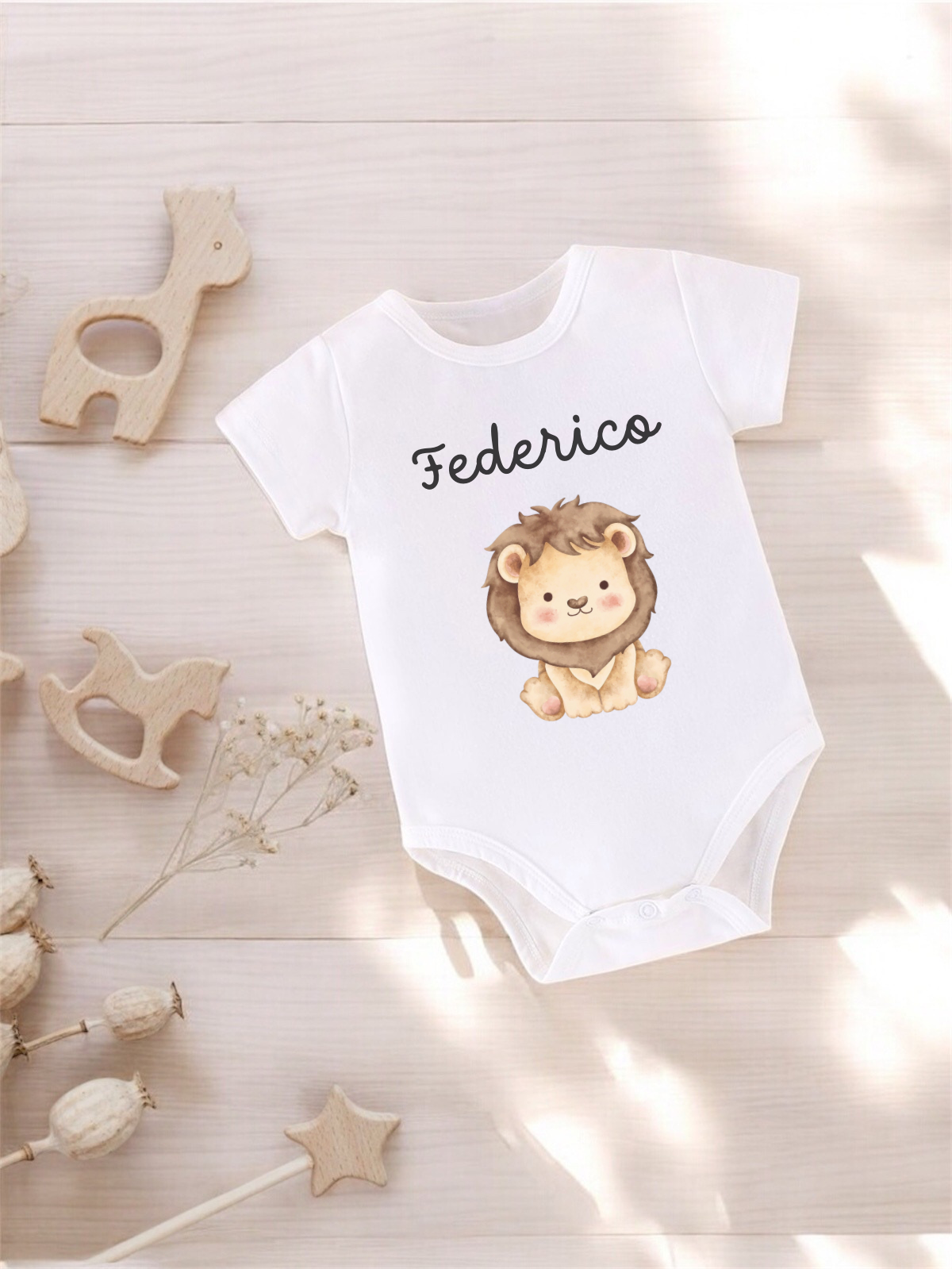 Body Personalizzato con Nome - Tema animaletti
