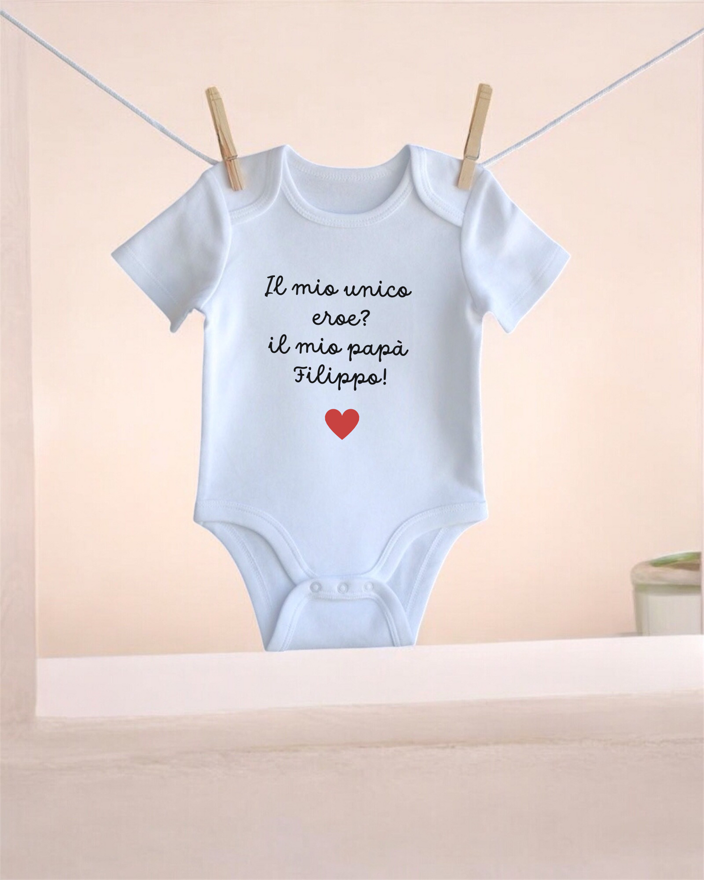 Papà, Questo è per Te! – Body Neonato Personalizzato con Dedica e Nome del Papà