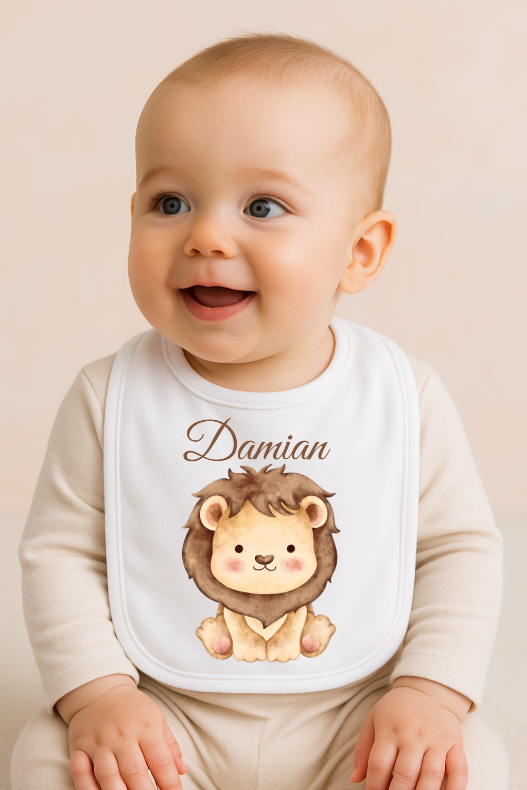 Bavaglino Personalizzato con Nome - Tema animaletti