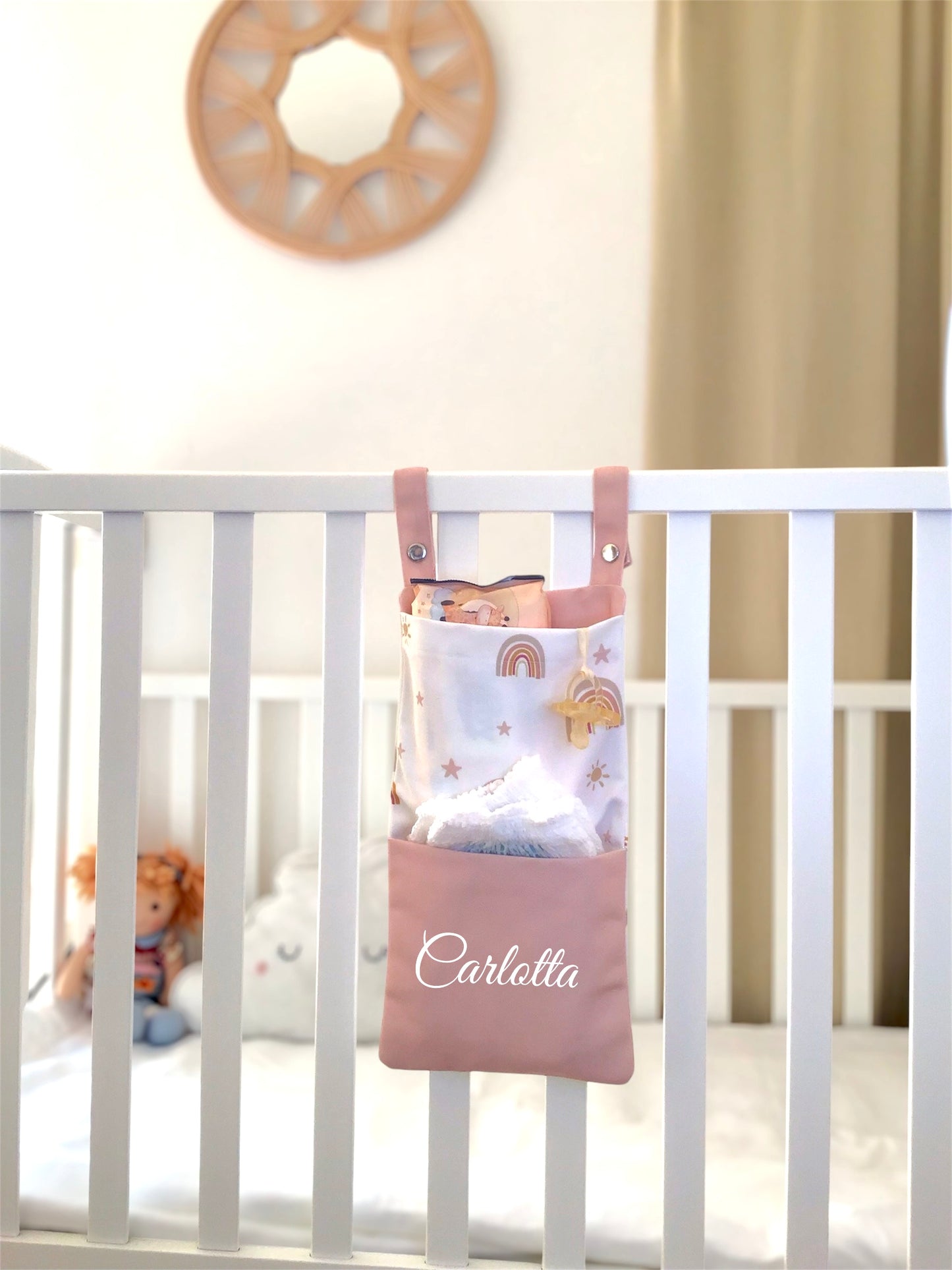 Porta Accessori per Lettino|Culla - Personalizzato con Nome
