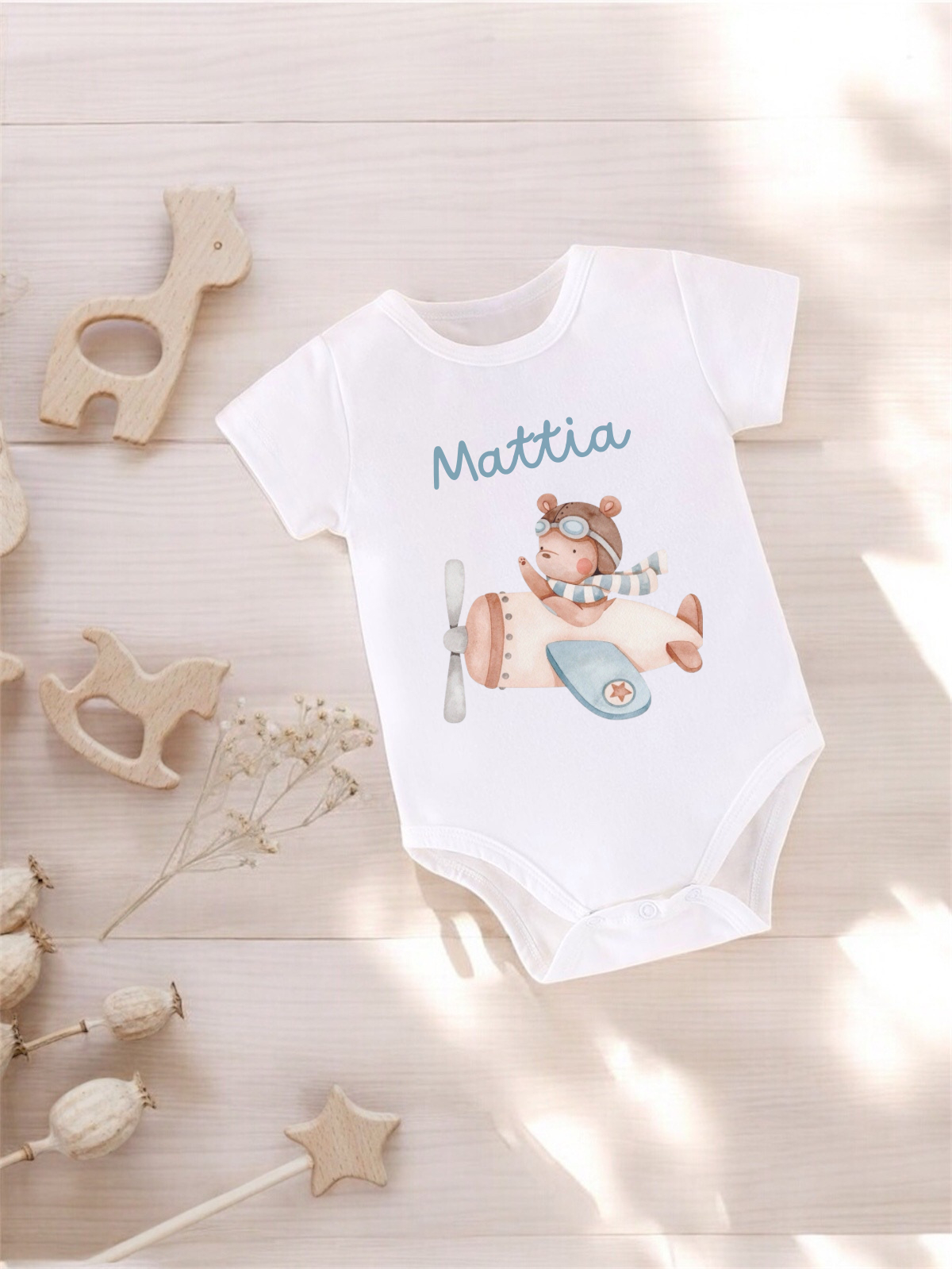 Body Personalizzato con Nome - Tema animaletti