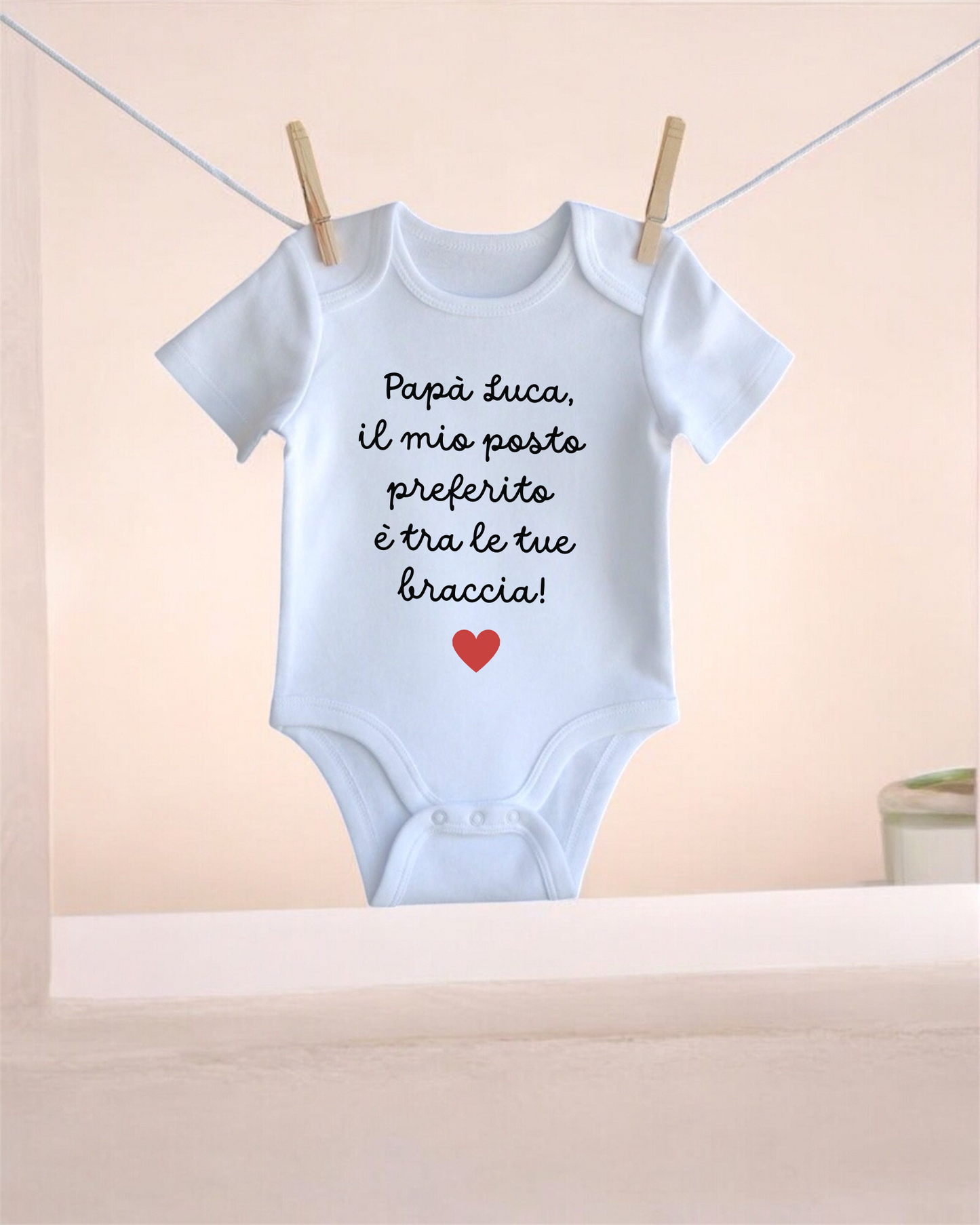 Papà, Questo è per Te! – Body Neonato Personalizzato con Dedica e Nome del Papà