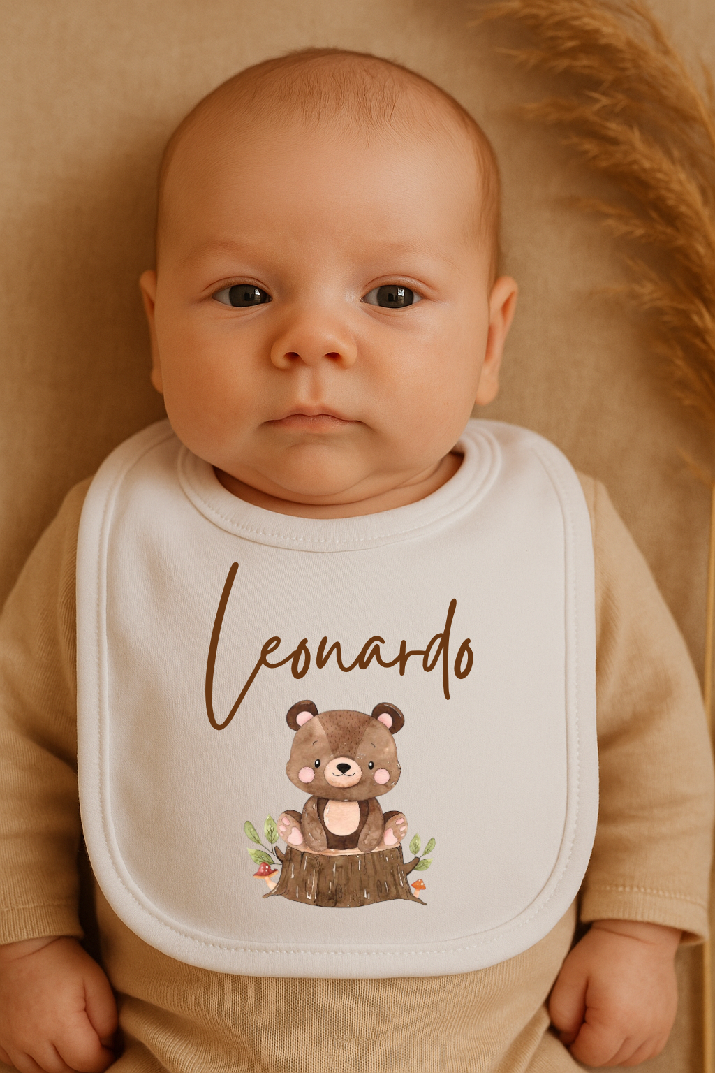 Bavaglino Personalizzato con Nome - Tema animaletti