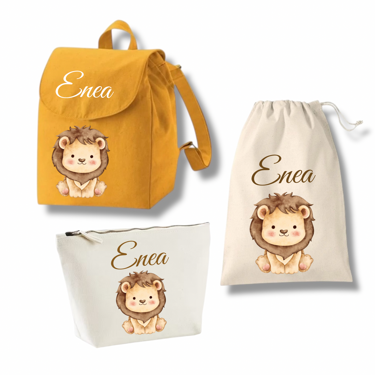 Set Asilo Personalizzato: Zainetto, Pochette e Sacca Cambio per Bambini