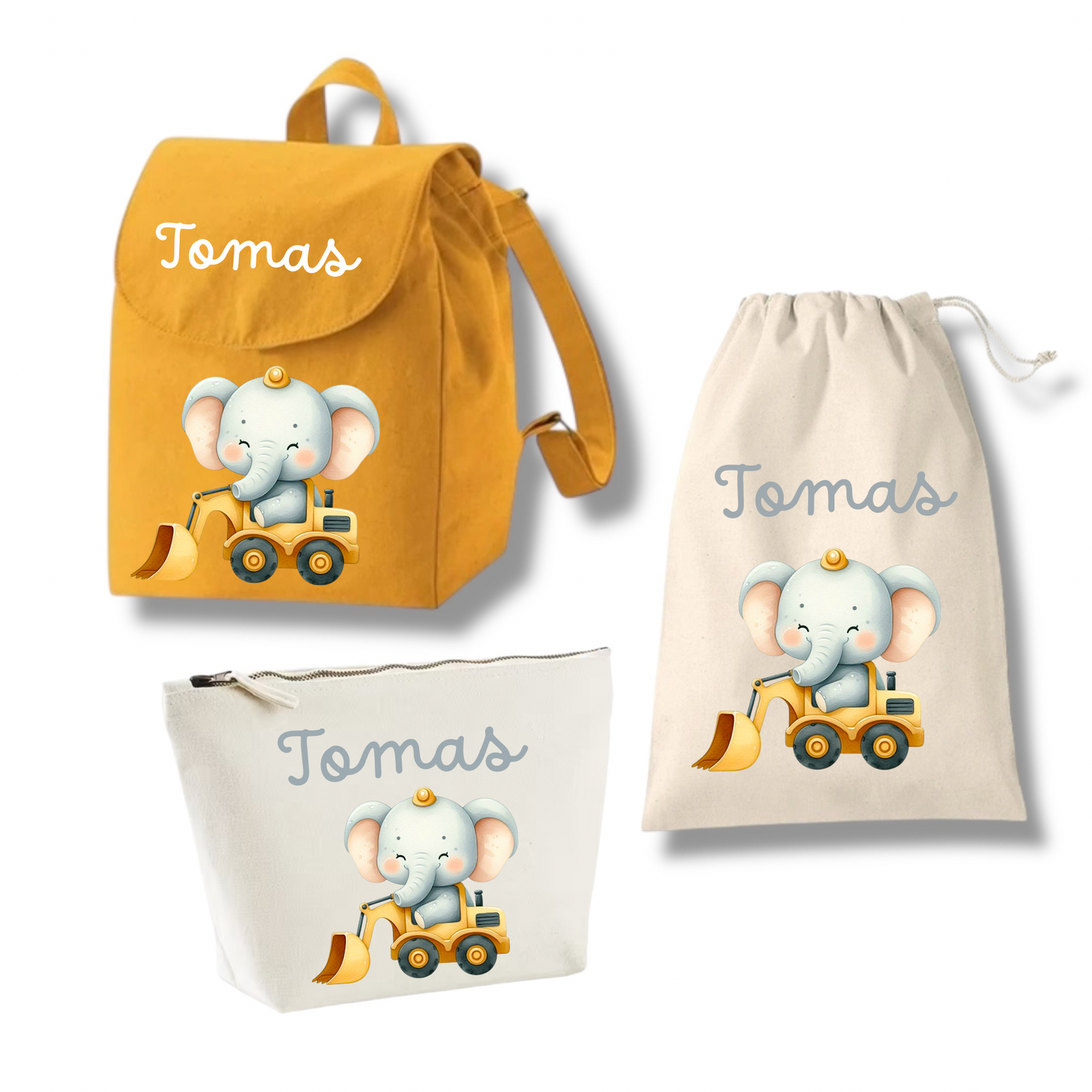 Set Asilo Personalizzato: Zainetto, Pochette e Sacca Cambio per Bambini