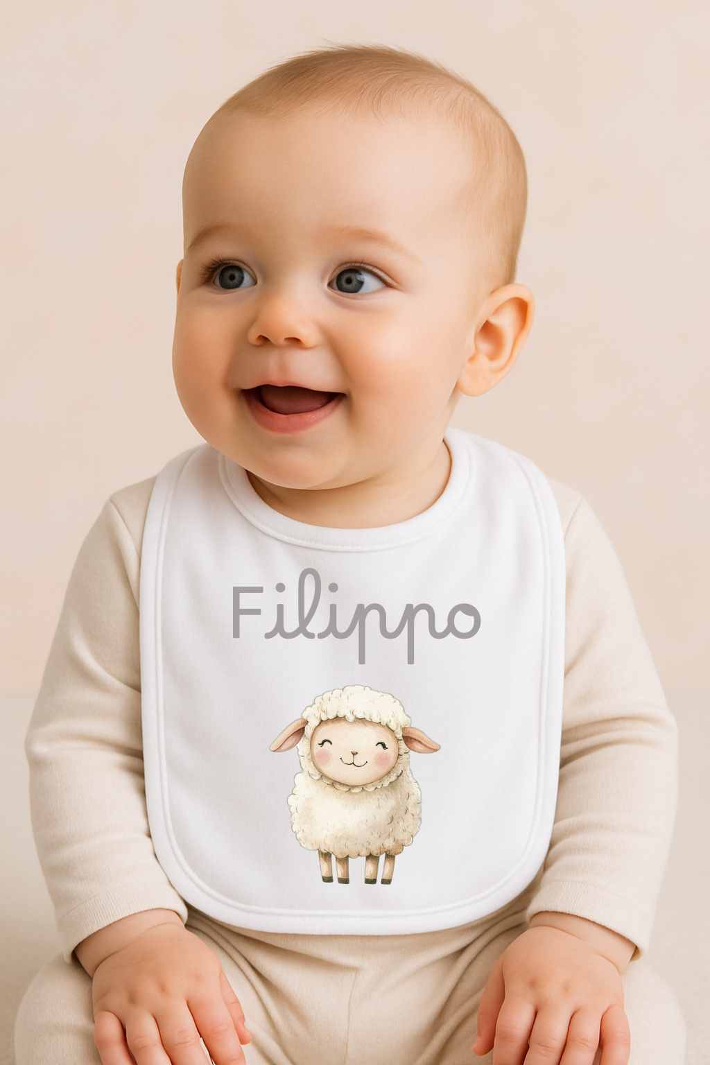 Bavaglino Personalizzato con Nome - Tema animaletti