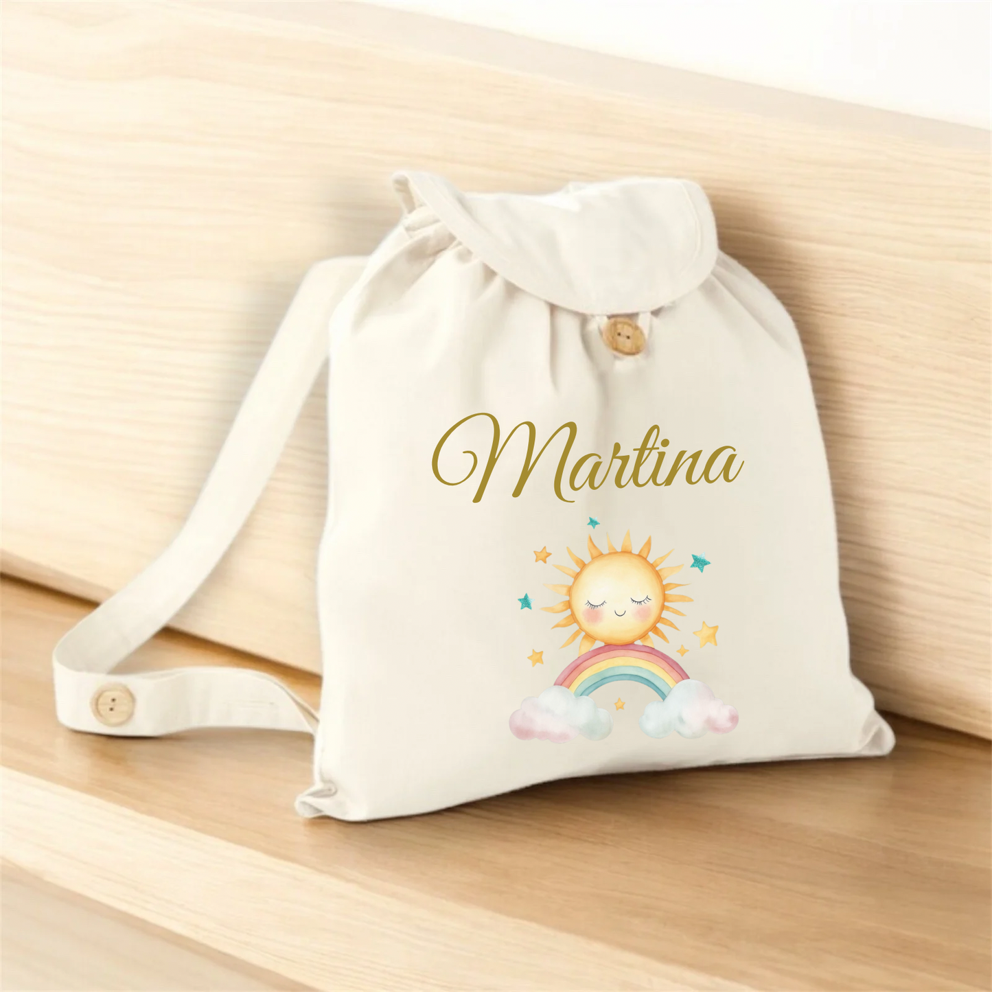 Zaino sacca in Cotone Naturale - Personalizzato