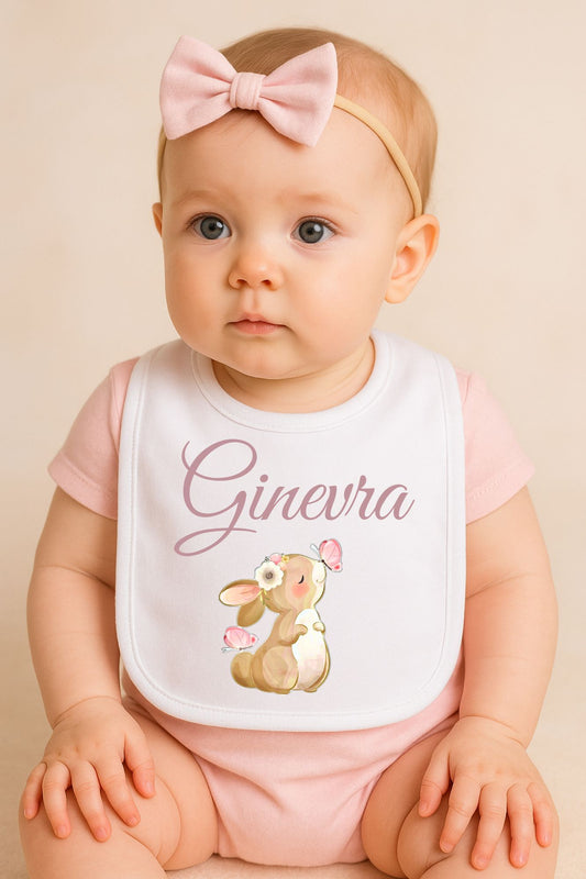 Bavaglino Personalizzato con Nome - Tema animaletti