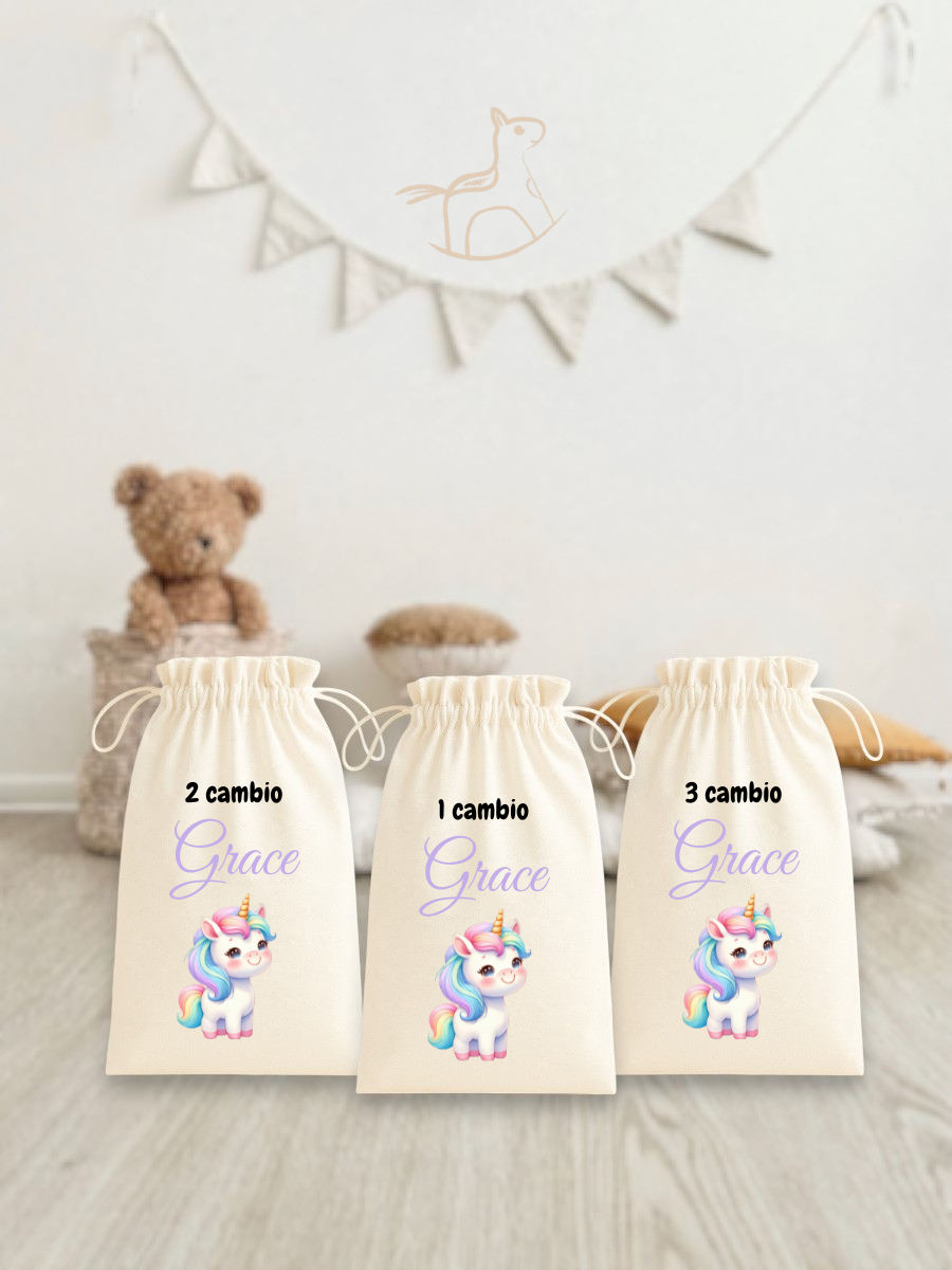 Tris di Sacche per i primi Cambi in Ospedale 30cm x 47cm – Personalizzate