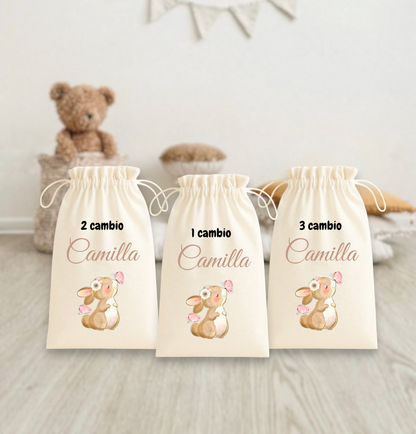 Tris di Sacche per i primi Cambi in Ospedale 30cm x 47cm – Personalizzate