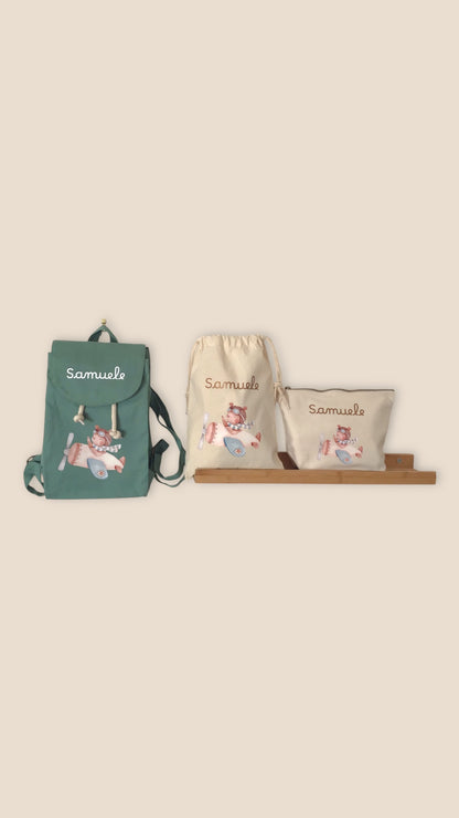 Set Asilo Personalizzato: Zainetto, Pochette e Sacca Cambio per Bambini