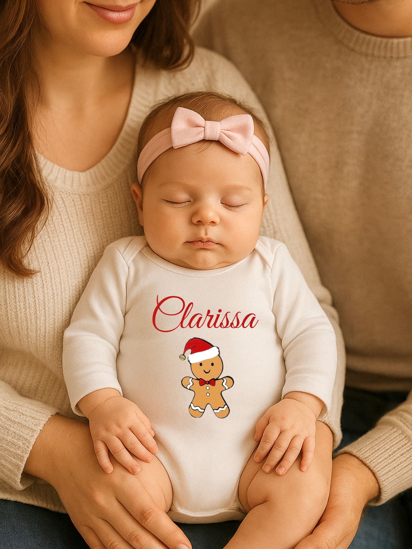 Body natalizio “Pan di Zenzero” – Personalizzato con nome