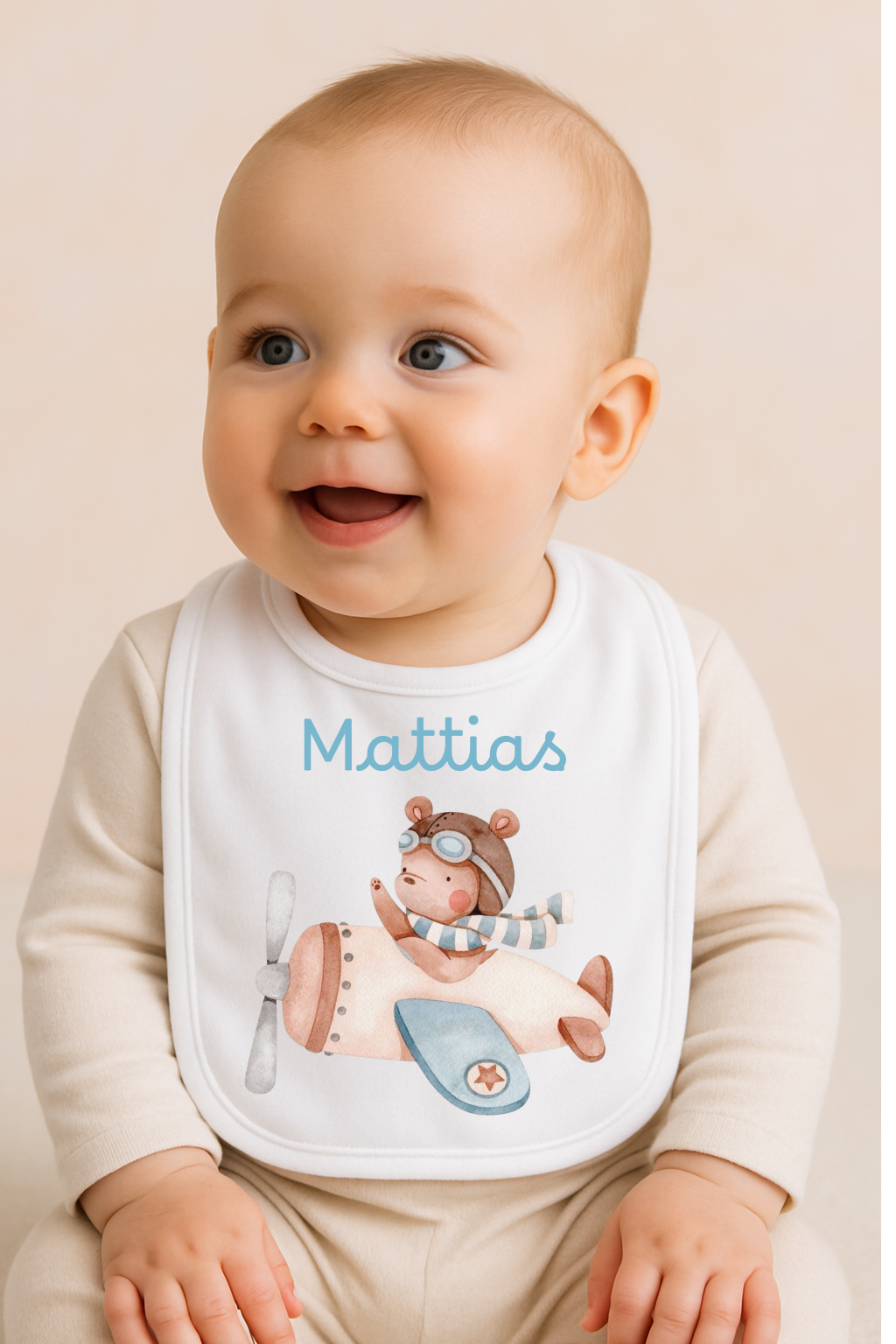 Bavaglino Personalizzato con Nome - Tema animaletti