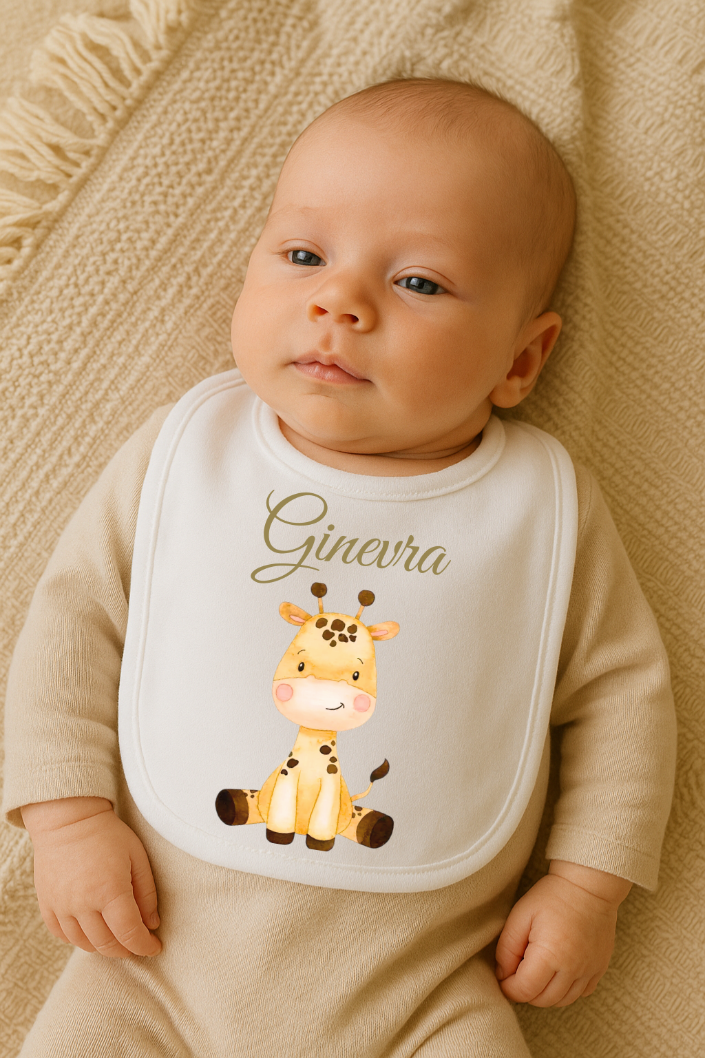 Bavaglino Personalizzato con Nome - Tema animaletti