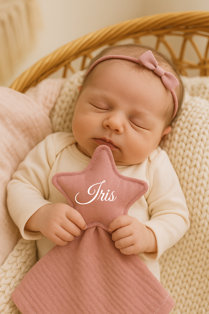 Dou Dou in Mussola per Neonato con Stella – Personalizzato con Nome