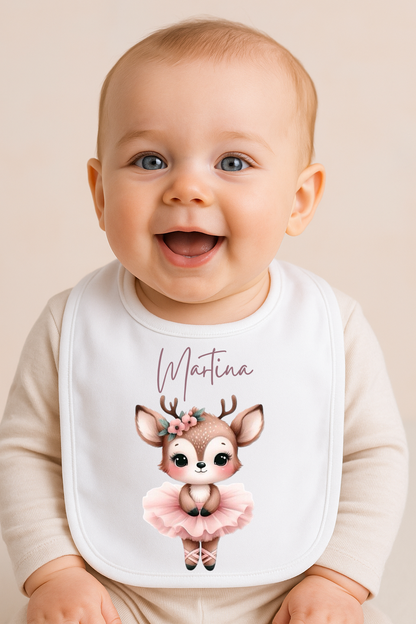 Bavaglino Personalizzato con Nome - Tema animaletti
