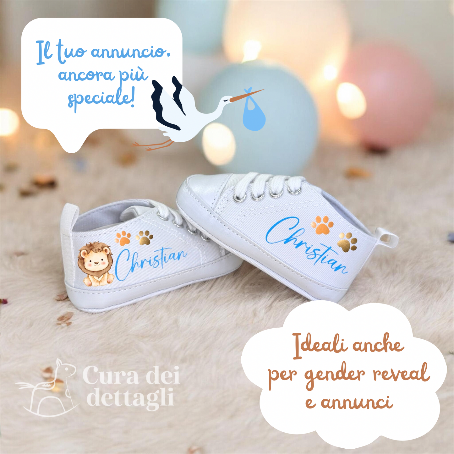 Scarpine Leoncino Personalizzate - Scatola inclusa
