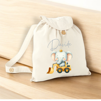 Zaino sacca in Cotone Naturale - Personalizzato