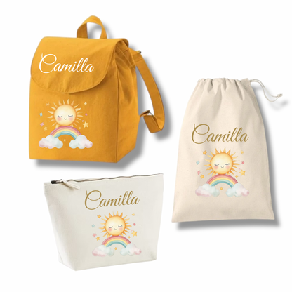 Set Asilo Personalizzato: Zainetto, Pochette e Sacca Cambio per Bambini