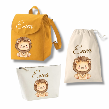 Set Asilo Personalizzato: Zainetto, Pochette e Sacca Cambio per Bambini