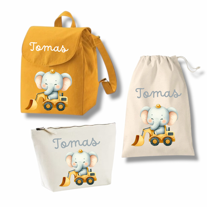 Set Asilo Personalizzato: Zainetto, Pochette e Sacca Cambio per Bambini