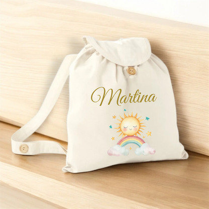 Zaino sacca in Cotone Naturale - Personalizzato