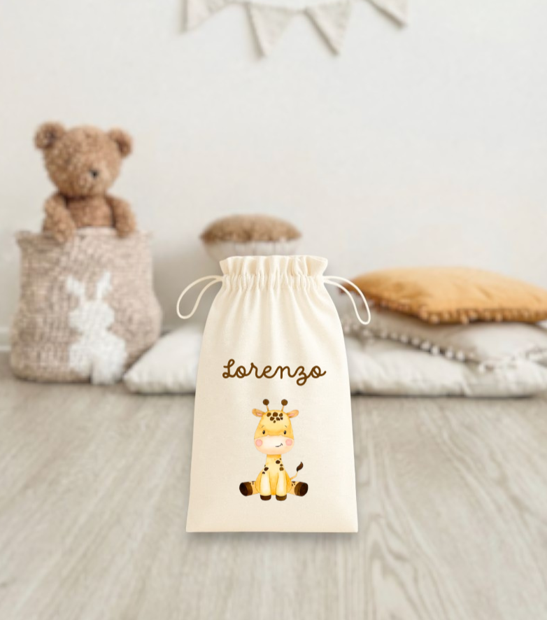 Sacca per il cambio in Cotone 30x47 cm – Pratica, Leggera e Personalizzabile