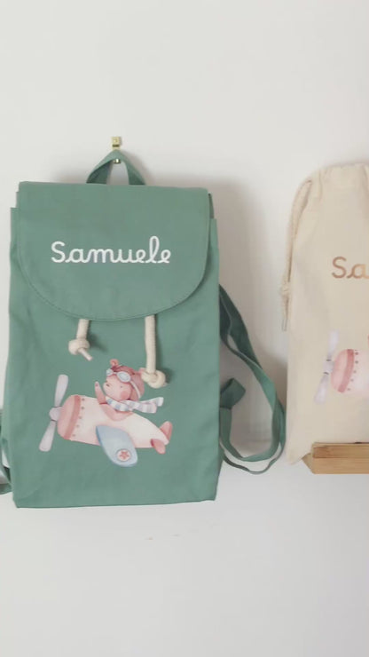 Set Asilo Personalizzato: Zainetto, Pochette e Sacca Cambio per Bambini
